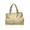 Leather Tote Bag Leather Beige Women 5056 Used