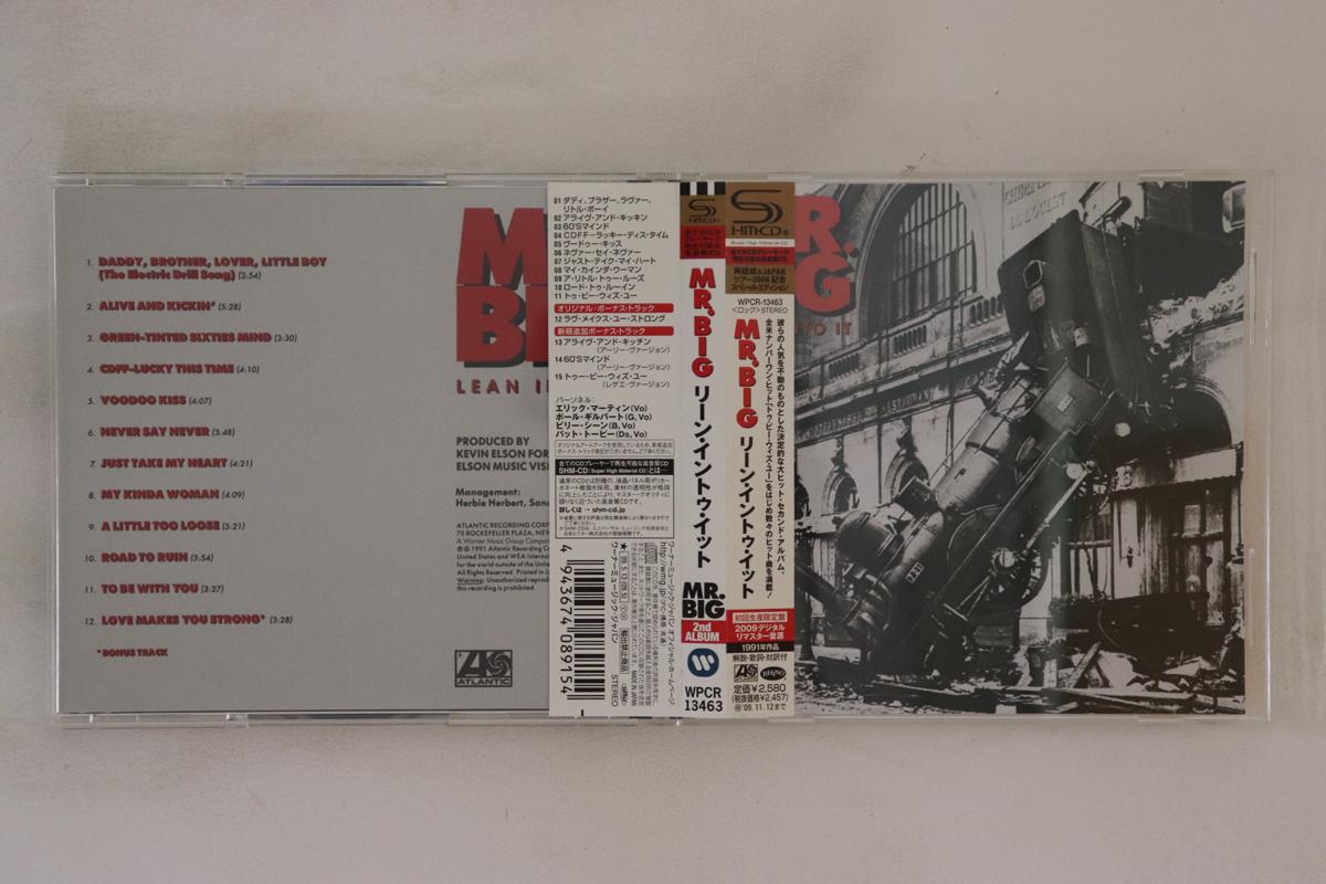 

CD MR. BIG - Lean Into It WPCR13463 Atlantic 2009 Japan Obi Rock Used