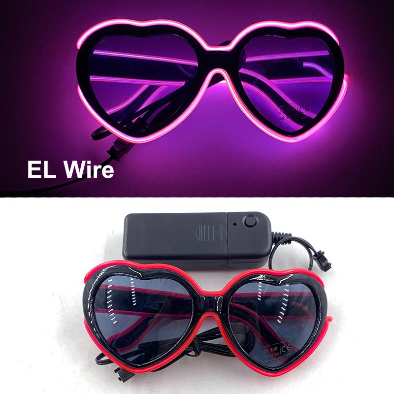 Hot Sale Luminous Neon Glasses With Lights LED Eyeglasses Bar Rave Parties Props Glowing Glasses Festival Club Supplies