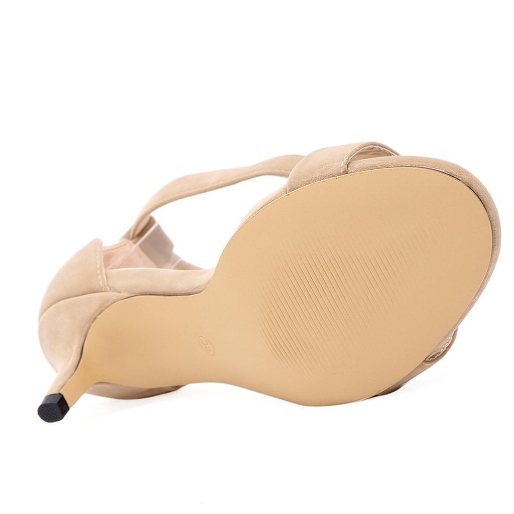 Damen Sandalen Sommer Sexy 5cm Peed Toes Low Heel Knöchelriemen High Heels Sandale Damen Partykleid Rote Hochzeitsschuhe Plus Size