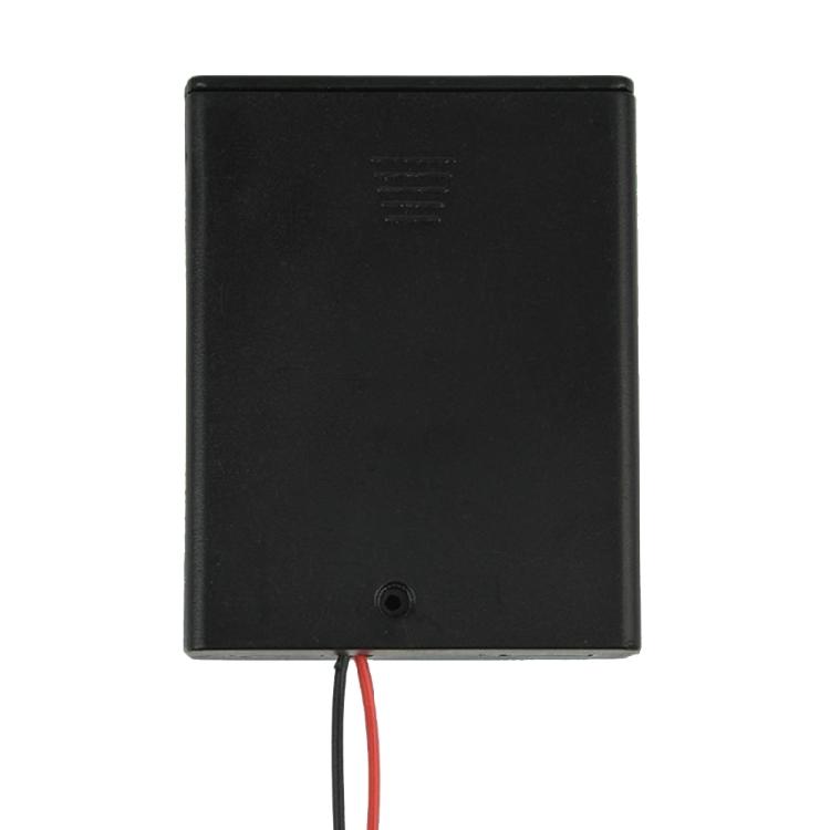 6V Power Supply Case for 4 3A Batteries Featuring Switcher Control and Secure Spring Contacts