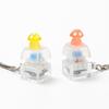 Animal Keyboard Fidget Keychain Finger Button Clicker Decompression Toy With Colorful Lights