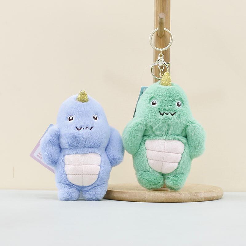 Adorable Muscle Plush Dinosaur Keychain Cute Stuffed Toy For Backpacks Purses Or