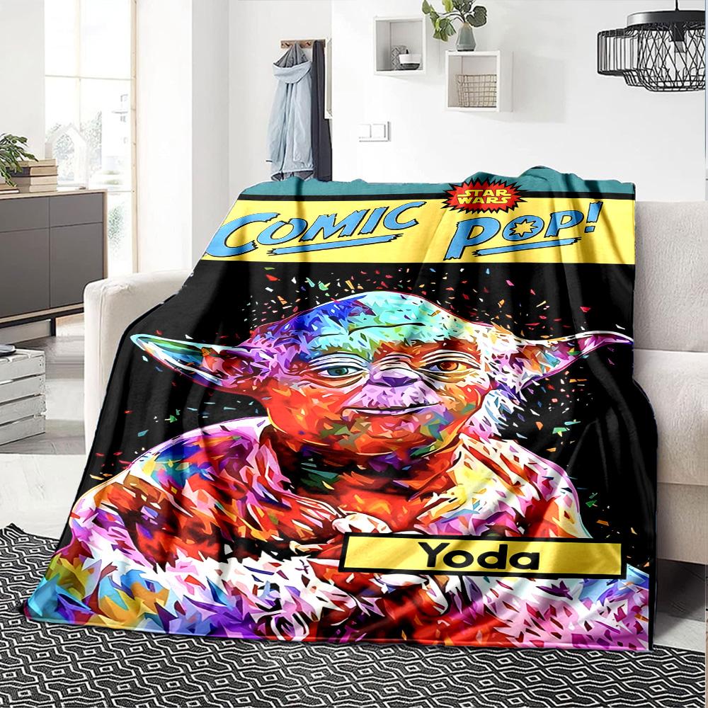 Star Wars Blanket Ultra-Soft Great for Seaside Sofa Chair Four Seasons Multipurpose Playful Design Ideal Gift for Friends Family Couples Picnic