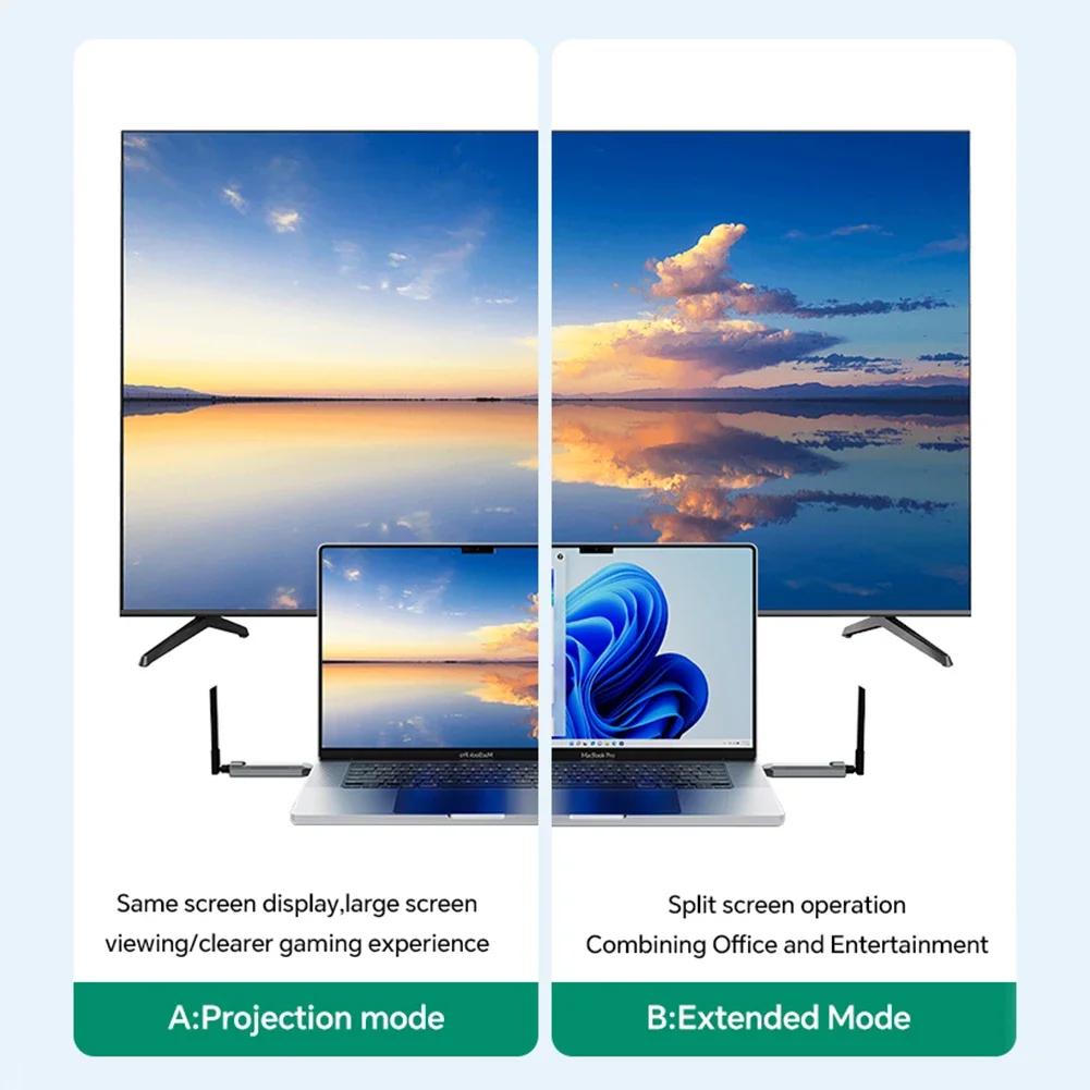 Q50 Vertical Stripe 60HZ 5G High-Speed Point-To-Point Dual Mode Wireless Screen Mirroring Adapter