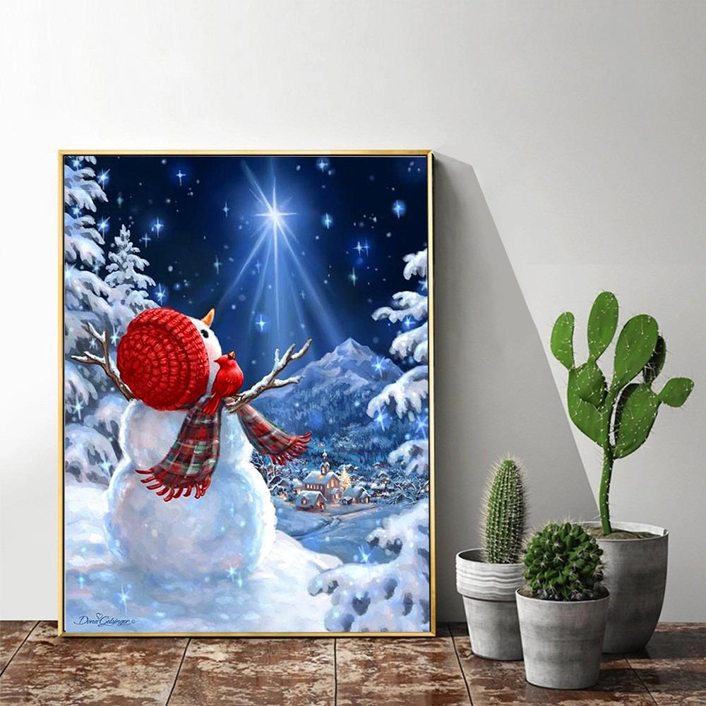 Diamond Painting Arrivals Snowman Full Square Diamond Embroidery Mosaic Art Rhinestones Picture