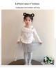 Pantalon en maille pour filles Printemps & Automne avec Jupe en Gaze Perle - Leggings Élégants Deux-en-Un pour Bébés Filles