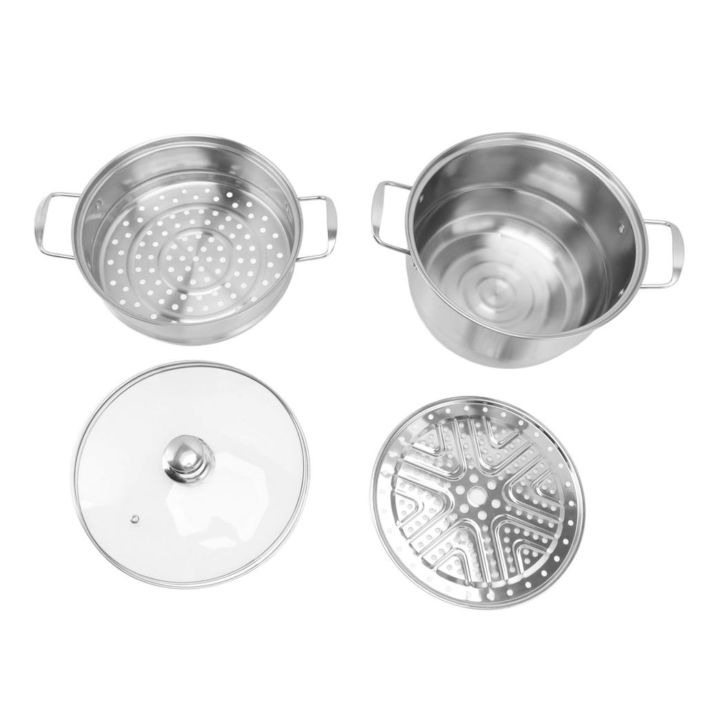 Oală de abur din oțel inoxidabil, multifuncțională, îngroșată, cu mai multe straturi, cu capacitate mare, cu martensită, pentru gătit la abur