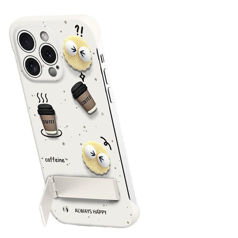 Coal ball coffee is suitable for mobile phone case Apple 17 borderless 16 ultra-thin 13 simple expression 12 creative 11 New Year
