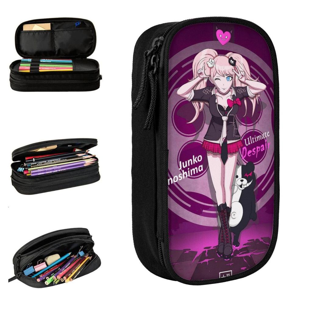 Anime Danganronpa Pencil Cases Junko Enoshima Pencilcases Pen for Student Large Storage Bags Students School Gift Stationery