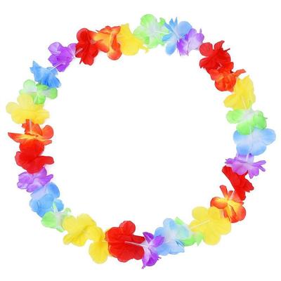 Flower Wreath Necklace Full Bloom Flowers In Bright Colors Party Leis Flower Hawaii Party Leis