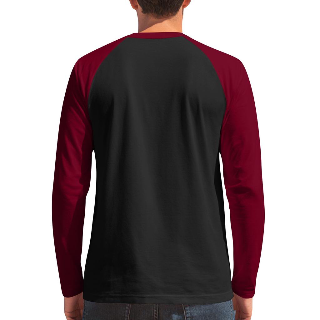 Men's Round Neck Plunger Long Sleeve T-Shirt Top