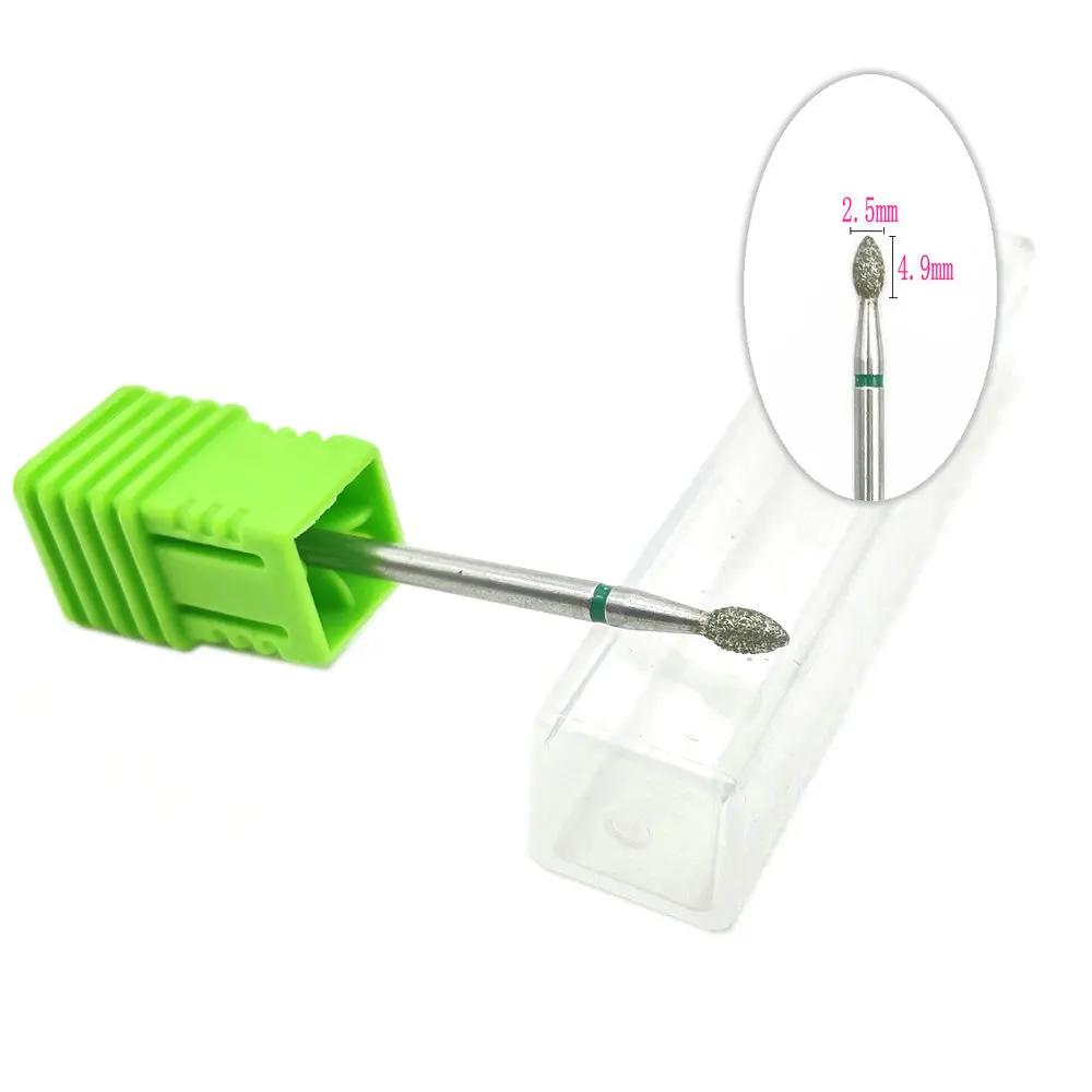 20pcs Diamond Nail Drill Milling Cutter for Manicure Rotary Bits Cuticle Clean Accessory Dental Diamond Burs Polisher 2.35mm