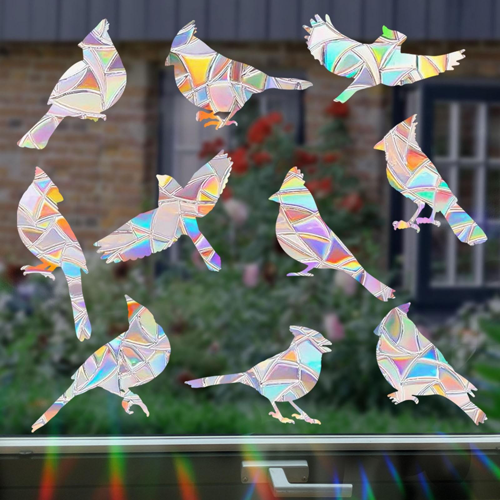 

Наклейки против столкновений Птицы от столкновений с окнами, Многоразовая наклейка на окно One Size