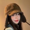 Suede Autumn and Winter Hat Women's Velvet Ear Protector Cold Hat Cycling Windproof Thickened Warm Hat