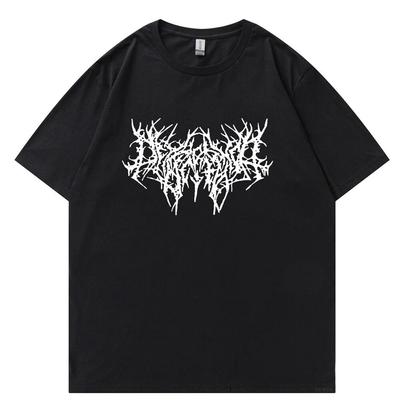 Gothic Dark Unisex WoUnisex Tshirts Oversize Tee Punk Black Graphic Clothes Harajuku Streetwear Femme T Shirt Hip Hop Short Sleeve