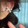 Zircon Bow Non-Piercing Ear Clip for Women - Elegant and Lightweight Cartilage Earring