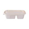 Degradable Corn Starch 2-Compartment Meal Box