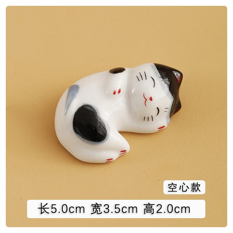1-5PCS Cute Lucky Cat Chopsticks Holder Japanese Ceramic Chopstick Ceramic Home Decoration Spoon Holder Tableware Food Sushi