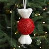 Christmas Red Candy Crutch Lollipop Xmas Tree Hanging Pendant Ornament for New Year Gift Christmas Home Decoration