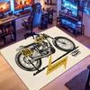 BSA vintage motorcycle pattern rug, non-slip rug, suitable for living room, bedroom, game room, computer room and home décor.