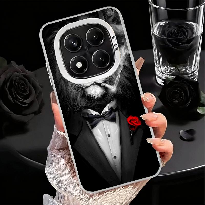 Man Suit Shirt Tie Cool Shockproof Phone Case for Xiaomi Redmi Note 15 14 13 12 Pro Plus 11 11S 11T 5G Cover Anti Fall Fundas