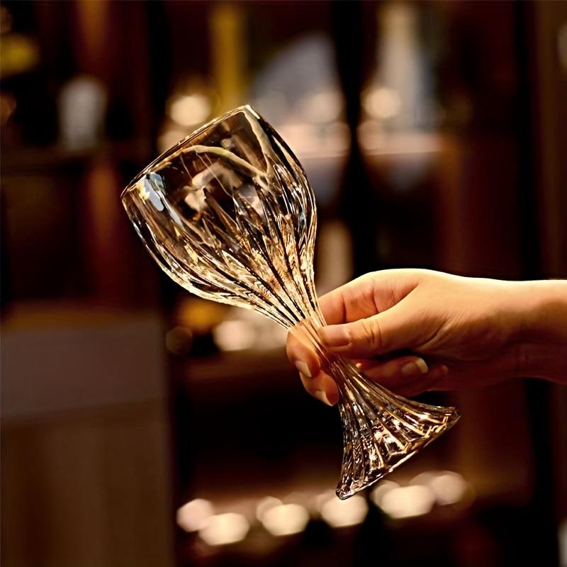Luxusní Křišťálová Zlatě Zdobená Sklenice na Víno Bez Olova Elegantní Highball Šampaňský Pohár pro Domov