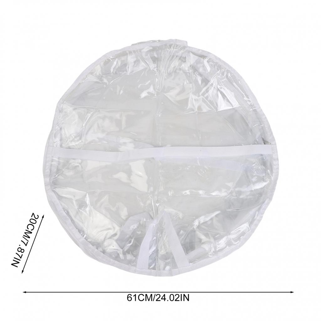 Double Zipper PVC Bag for Round Christmas Wreaths Lightweight and Transparent