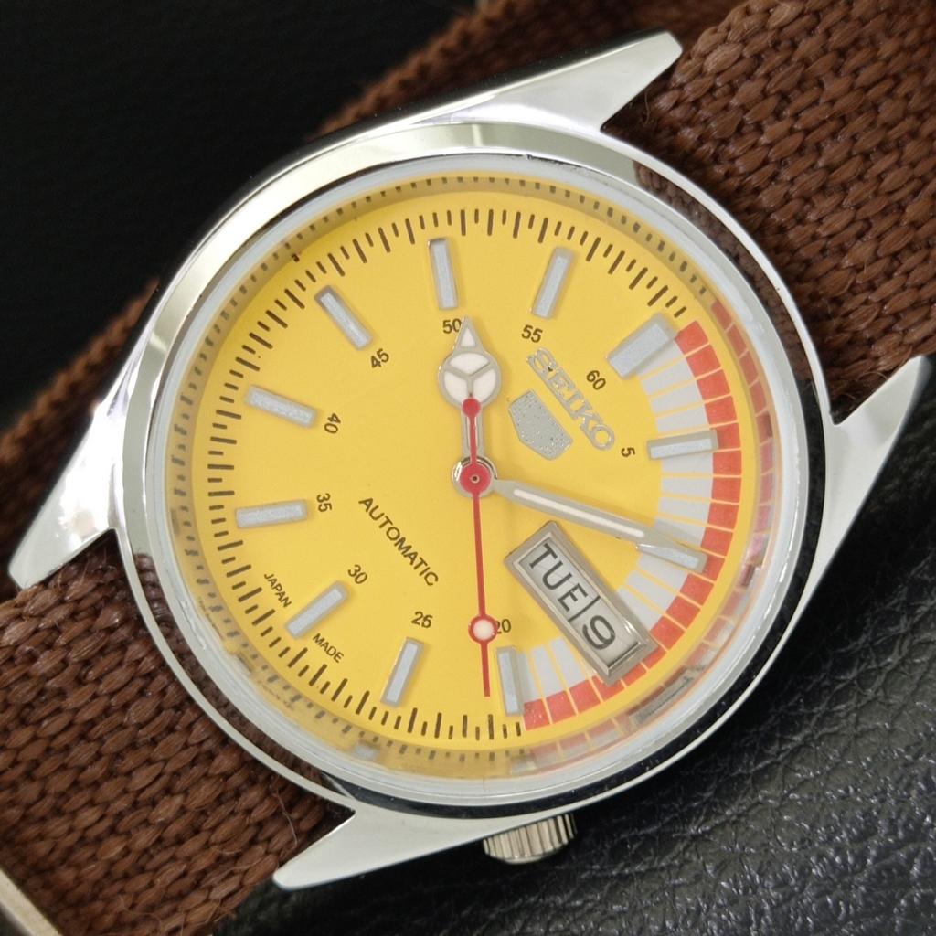 

ЯПОНИЯ ВИНТАЖНЫЕ ВОССТАНОВЛЕННЫЕ SEIKO 5 АВТОМАТИЧЕСКИЕ 6309A МУЖСКИЕ ЖЕЛТЫЕ ЧАСЫ a441115-4 Sk-a441115