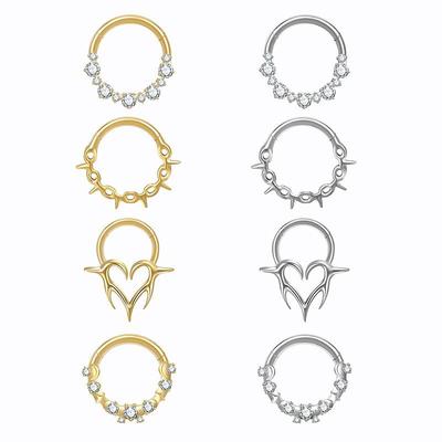 European American Trend F136 Titanium Alloy Nose Lip Studs Body Piercing Jewelry Women's Hip-Hop Nose Rings