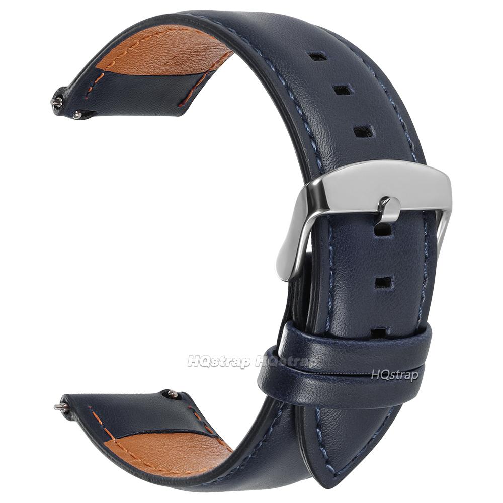 Leather Watch Band 18mm 20mm 22mm Vintage Cowhide Watch Strap Steel Pin Buckle Universal Wristband Quick Release Bracelet