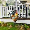 Metal Figurine Rooster Sculpture Carved Iron Rooster Home Furnishing Articles Artwork Home Decoration Statues Sculptures