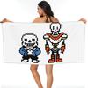 Undertale Sans And Papyrus Beach Towel Soft Microfiber Quick Dry Absorbent Quick Towels For Pool