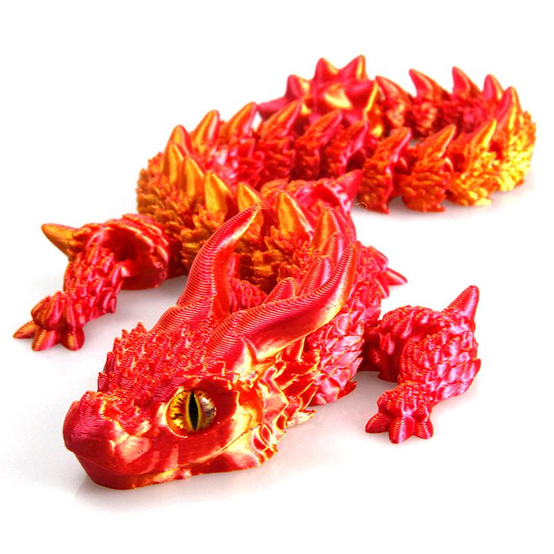 1 Piece Desk Ornament Toy New 3D Print Akatsuki Magic Dragon Model Multi-Joint Movable Creative Table Home Decoration Gift