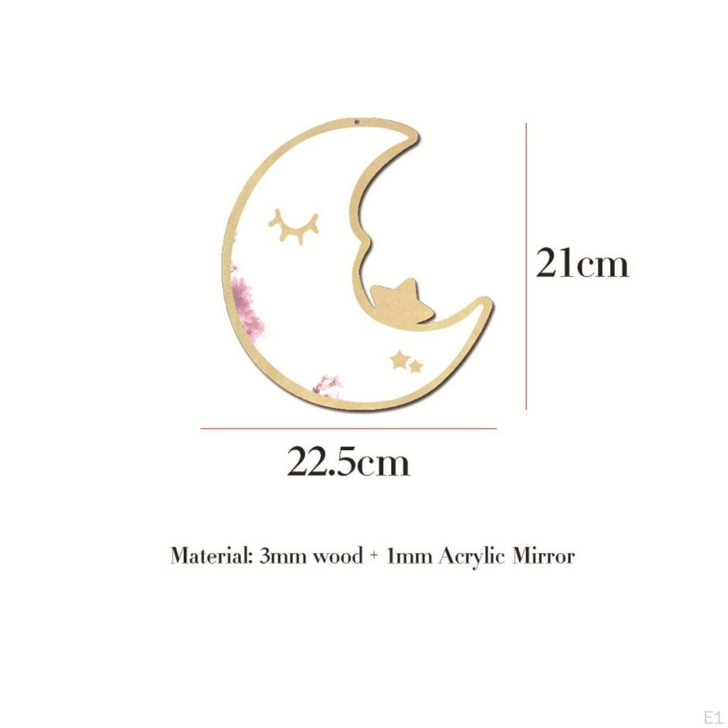 Nordic Style Hanging Mirror Shatterproof Acrylic Lightweight House Decoration for Kids,