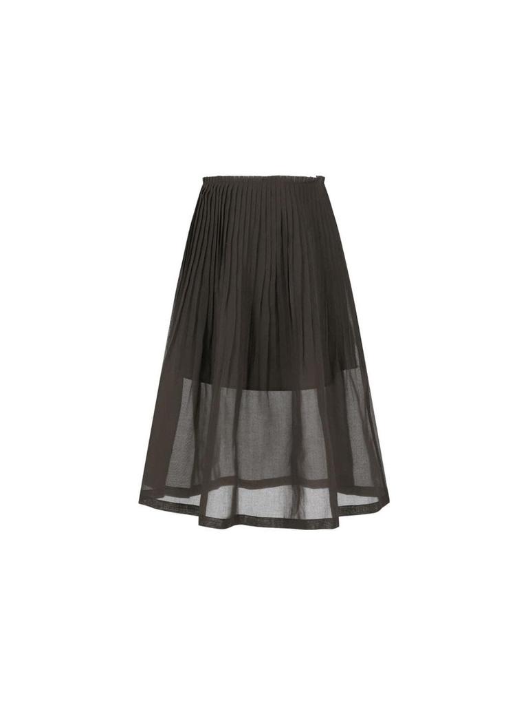 3-Day Korean Spring/Summer Solid Pleated Skirt & Slim-Fit Shirt for Women