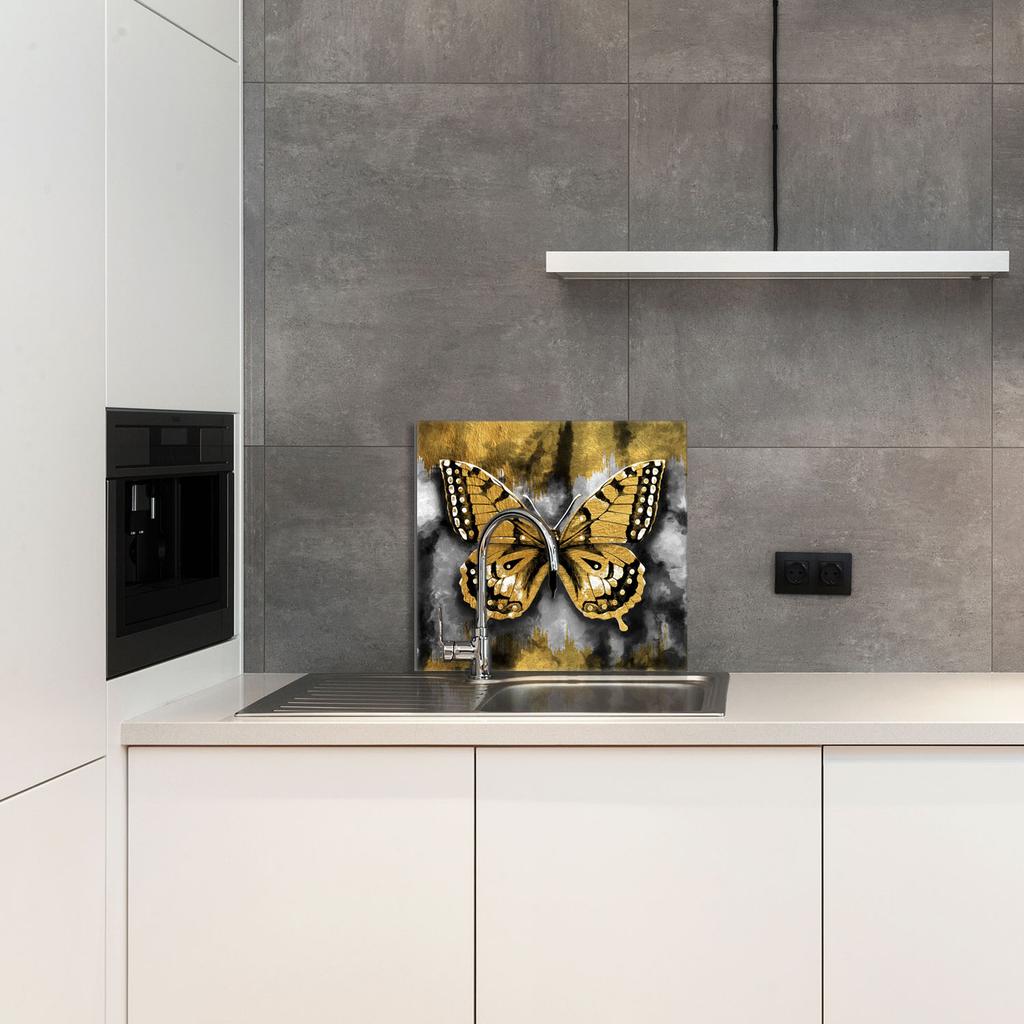 PANEL SZKLANY DO KUCHNI 65x60 Motyl