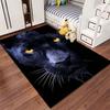 Black Panther Face Design Carpet suitable as a non-slip mat for the living room or bedroom sofa