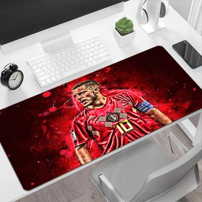 Belgian Football Star Gaming Mouse Pad Keyboard Mat Desktop Mouse Pad Non-Slip Rubber Bottom Perfect Gift for Gamers