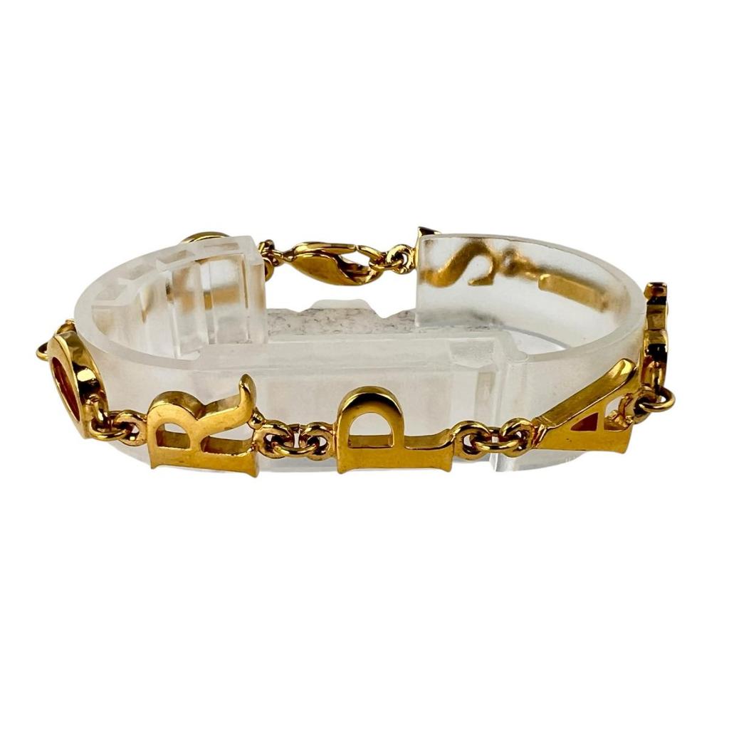 Dior Chain breath Dior Paris bracelet Gold Plated gold unisex Used