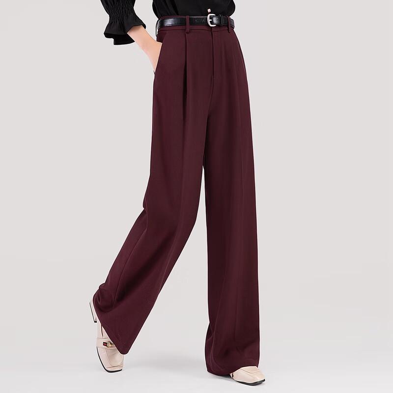 Women's High-Waist Drapey Wide-Leg Trousers
