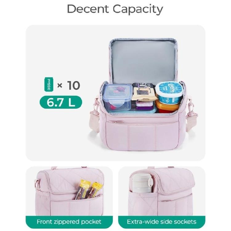 Soft Sided Insulated Food Bag Waterproof Interior Double Carrying Options Practical Tear Resistant Lunch Bag For Adults