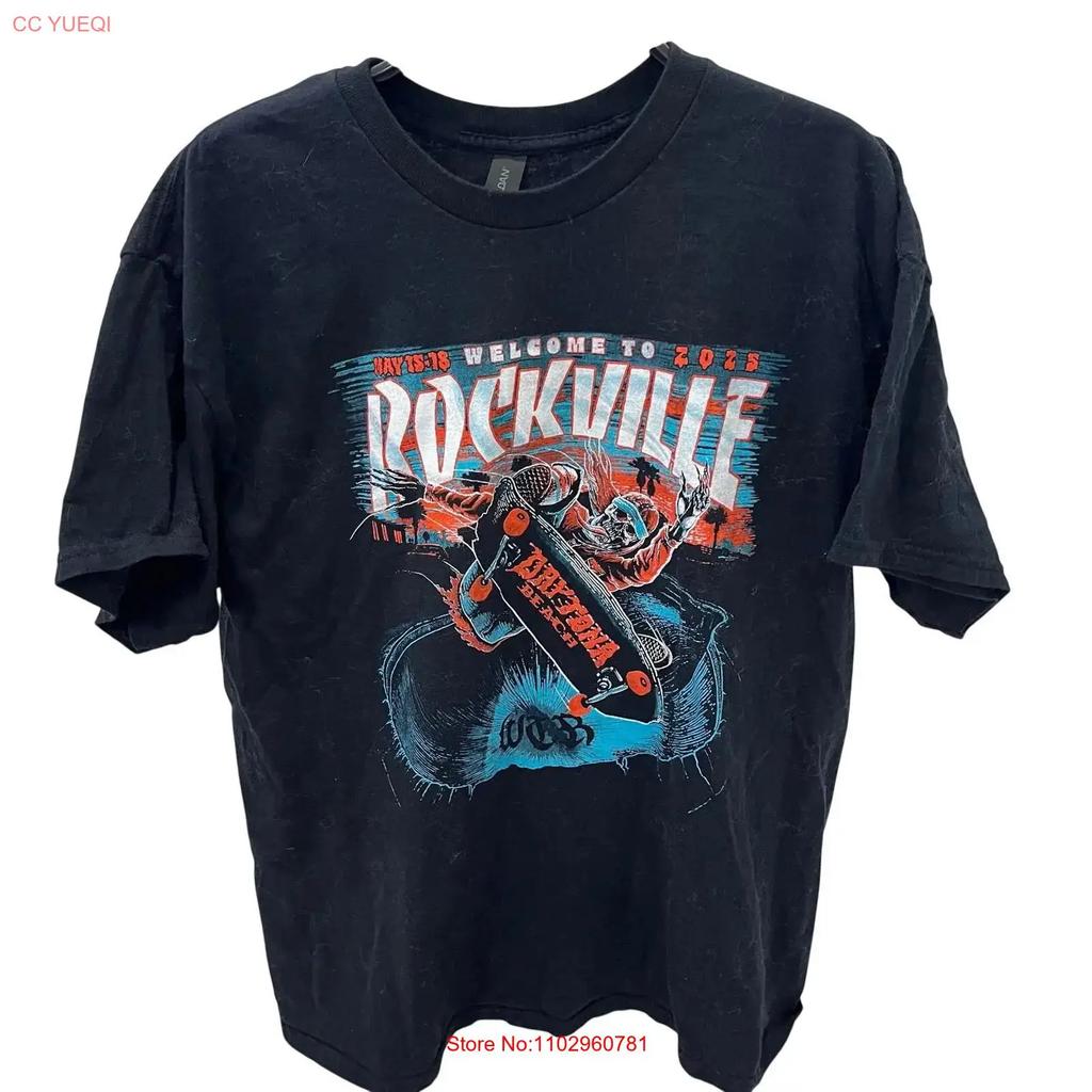 Welcome To Rockville 2025 T Shirt Skelly Boarder Daytona Beach Sz Lg Vintage Unisex Stylish Streetwear Fashion