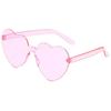 Rimless Heart Sunglasses, Candy Color Fun Glasses, Bachelor & Wedding Party Favors, Gift for Guests & Party Decor