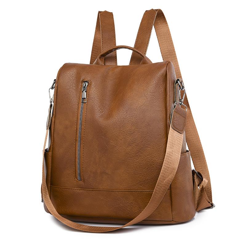 

Жіночий поліуретановий рюкзак Дорожній рюкзак коричневий