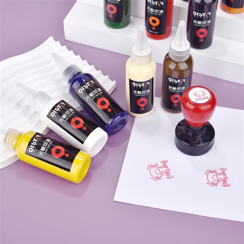 50ml Inkpad Refill Ink Rubber Stamp Oil Inking Photosensitive Seal Stamping Refill Ink For Office School Seal Supplies