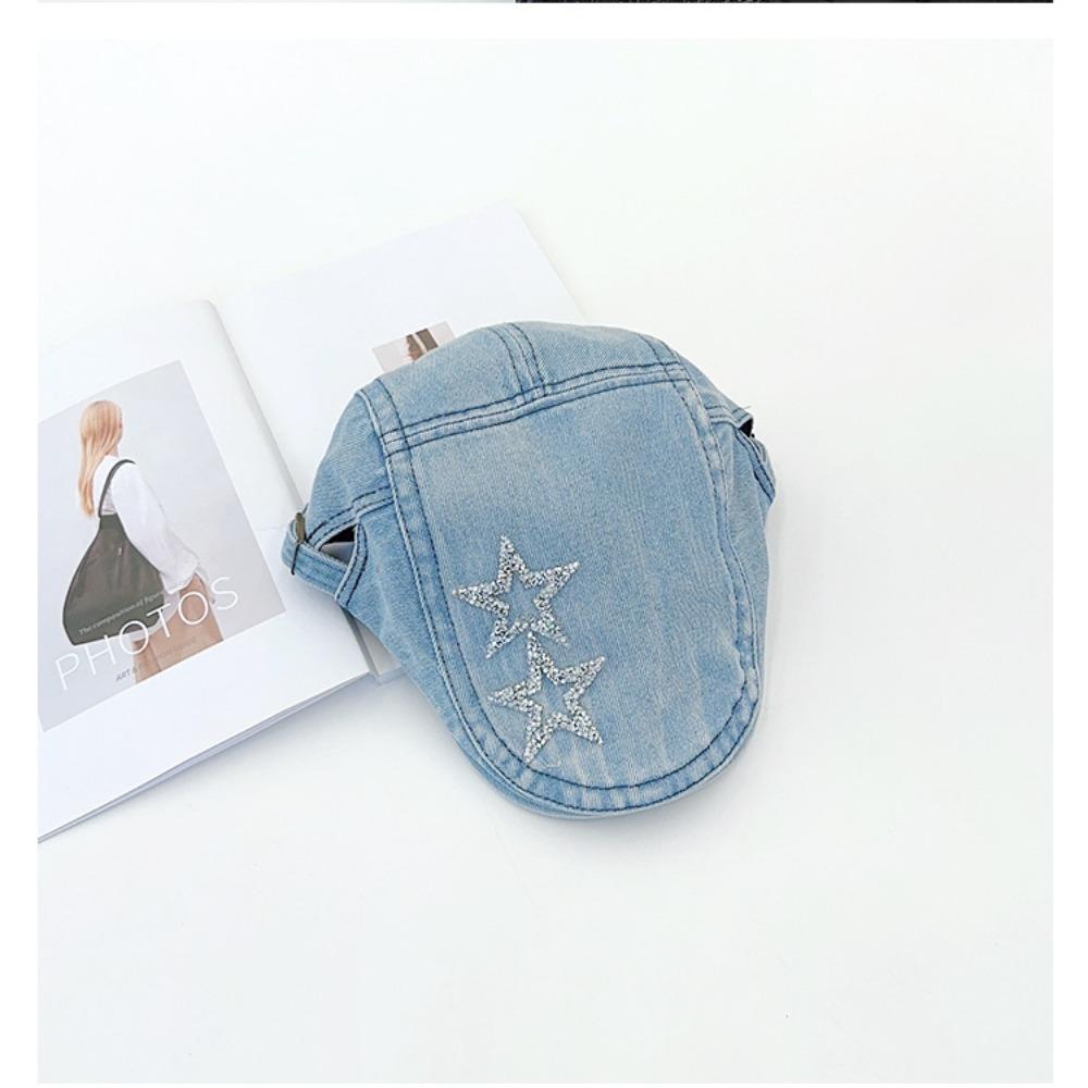 

Flat Beret Hats Denim Peaked Cap Fashion Forward Hat Women