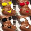 Fashion Summer Women's Sexy European and American Style Soft Beach Swimsuit Ladies Solid Color Bikini