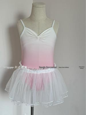 Justaucorps de Ballet et Gymnastique en Soie Laitière Couleur Dégradée pour Enfants et Femmes
