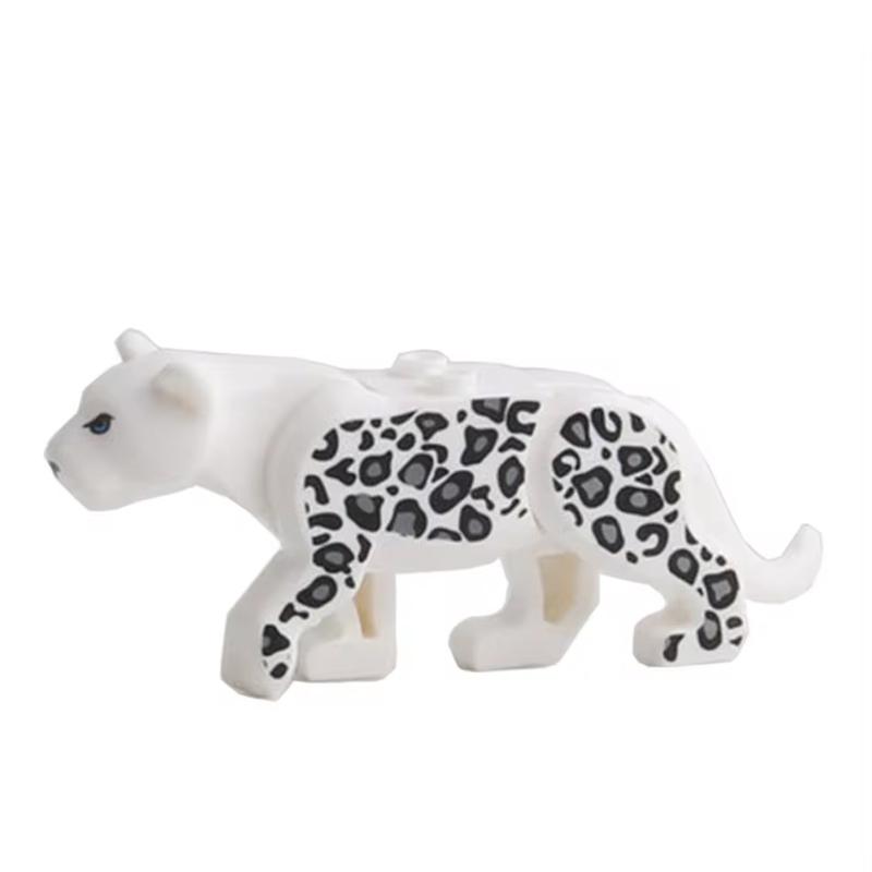 MOC Farm Zoo Animal Building Blocks Crocodile Shark Dolphin Chimpanzee Cow Leopard Educational Game Accessories Bricks Kids Toys